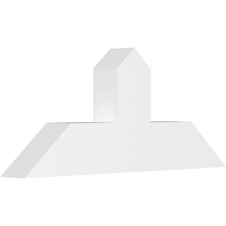 Ekena Millwork Portland Architectural Grade PVC Gable Bracket, 36"W x 15"H x 4"D x 6"F, 10/12 Pitch GBP036X15X0406POR00